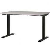 Sitz-Steh-Schreibtisch JET, elektrisch höhenverstellbar, 72-120cm (H), 120x80cm (BxT), rechteckig, kaschmir / schwarz