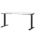 Sitz-Steh-Schreibtisch JET, elektrisch höhenverstellbar, 72-120cm (H), 160x80cm (BxT), rechteckig, weiß / schwarz