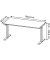 Sitz-Steh-Schreibtisch JET, elektrisch höhenverstellbar, 72-120cm (H), 160x80cm (BxT), rechteckig, weiß / schwarz