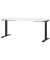 Sitz-Steh-Schreibtisch JET, elektrisch höhenverstellbar, 72-120cm (H), 180x80cm (BxT), rechteckig, weiß / schwarz