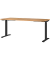 Sitz-Steh-Schreibtisch JET, elektrisch höhenverstellbar, 72-120cm (H), 180x80cm (BxT), rechteckig, navarra-eiche / schwarz