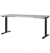 Sitz-Steh-Schreibtisch JET, elektrisch höhenverstellbar, 72-120cm (H), 180x80cm (BxT), rechteckig, kaschmir / schwarz