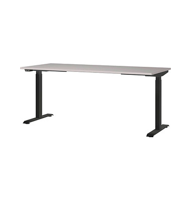 JET höhenverstellbarer Schreibtisch kaschmir rechteckig, T-Fuß-Gestell schwarz 180,0 x 80,0 cm