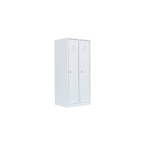 4061815504097 - Lüllmann - Steelboxx Spind Garderobenschrank Weiß Stahlschrank Metallschrank Kleiderspind 180 x 80 x 50cm 2 Abteile 5151270 Abteilbreite ca 400 mm 4061815504097 - Lüllmann - Steelboxx Spind Garderobenschrank Weiß Stahlschrank Metallschrank Kleiderspind 180 x 80 x 50cm 2 Abteile 5151270 Abteilbreite ca 400 mm