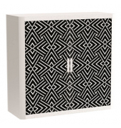 easyOffice Black&White Rollladenschrank 60532 1 Fachboden 110,0 x 41,5 x 104,0 cm