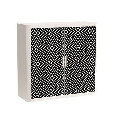 easyOffice Black&White Rollladenschrank 60532 1 Fachboden 110,0 x 41,5 x 104,0 cm