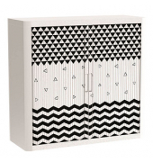easyOffice Black&White Rollladenschrank 60436 1 Fachboden 110,0 x 41,5 x 104,0 cm