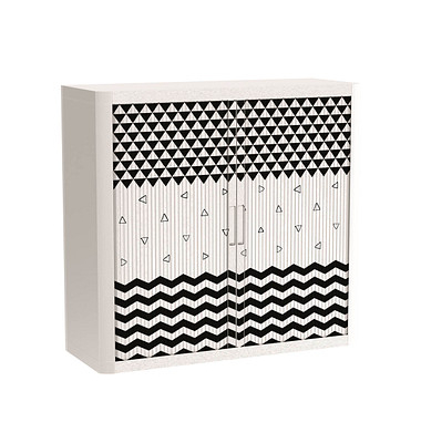 easyOffice Black&White Rollladenschrank 60436 1 Fachboden 110,0 x 41,5 x 104,0 cm