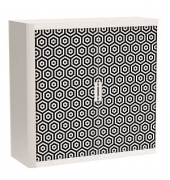 eassyOffice Rollladenschrank schwarz, weiß 1 Fachboden 110,0 x 41,5 x 104,0 cm