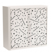 easyOffice Black&White Rollladenschrank 60420 1 Fachboden 110,0 x 41,5 x 104,0 cm