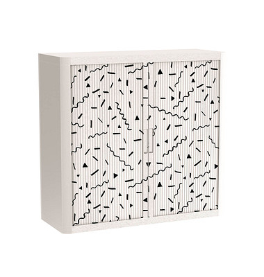 easyOffice Black&White Rollladenschrank 60420 1 Fachboden 110,0 x 41,5 x 104,0 cm
