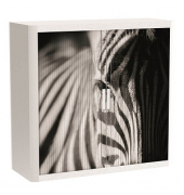 easyOffice Black&White Rollladenschrank 61258 1 Fachboden 110,0 x 41,5 x 104,0 cm
