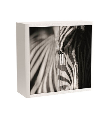 easyOffice Black&White Rollladenschrank 61258 1 Fachboden 110,0 x 41,5 x 104,0 cm
