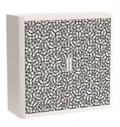 easyOffice Black&White Rollladenschrank 62304 1 Fachboden 110,0 x 41,5 x 104,0 cm