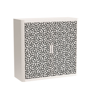 easyOffice Black&White Rollladenschrank 62304 1 Fachboden 110,0 x 41,5 x 104,0 cm