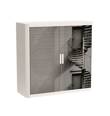 easyOffice Black&White Rollladenschrank 62320 1 Fachboden 110,0 x 41,5 x 104,0 cm