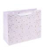 Geschenktasche 46 036 Finamente lilac, allgemein, Schleifenband mit Karte, Goldprägung, weiße Blüten/goldene Herzen, 270mm x 330