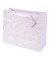 Geschenktasche 46 036 Finamente lilac, allgemein, Schleifenband mit Karte, Goldprägung, weiße Blüten/goldene Herzen, 270mm x 330
