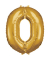 Luftballons Zahl 0 gold