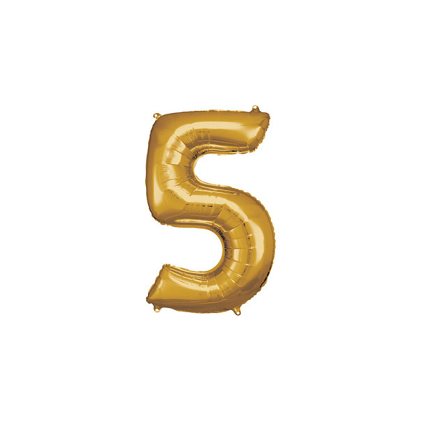 0192937142004 - Luftballons Zahl 5 gold 0192937142004 amscan 0192937142004 - Luftballons Zahl 5 gold 0192937142004 amscan
