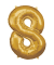 Luftballons Zahl 8 gold