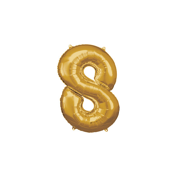 0192937142035 - Luftballons Zahl 8 gold 0192937142035 amscan 0192937142035 - Luftballons Zahl 8 gold 0192937142035 amscan