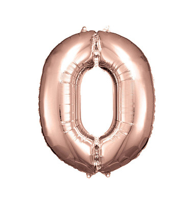 Luftballons Zahl 0 rosé Luftballons Zahl 0 rosé