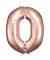 Luftballons Zahl 0 rosé