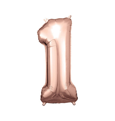 Luftballons Zahl 1 rosé Luftballons Zahl 1 rosé