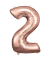Luftballons Zahl 2