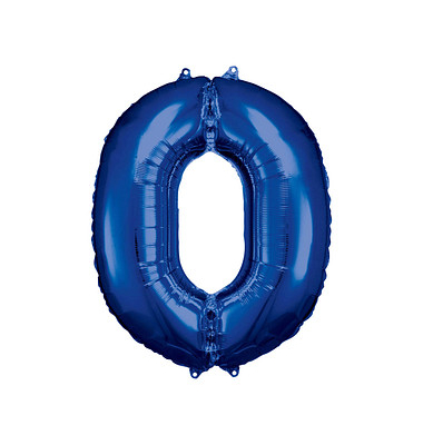 Luftballons Zahl 0 blau Luftballons Zahl 0 blau