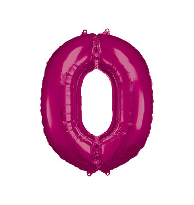 Luftballons Zahl 0 pink Luftballons Zahl 0 pink