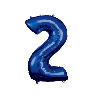 Luftballons Zahl 2 blau Luftballons Zahl 2 blau