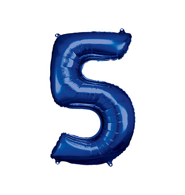 Luftballons Zahl 5 blau Luftballons Zahl 5 blau