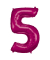 Luftballons Zahl 5 pink