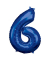 Luftballons Zahl 6 blau