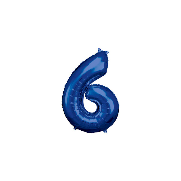 0194099010818 - Luftballons Zahl 6 blau 0194099010818 amscan 0194099010818 - Luftballons Zahl 6 blau 0194099010818 amscan
