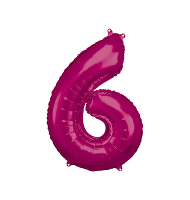 Luftballons Zahl 6 pink Luftballons Zahl 6 pink