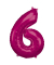 Luftballons Zahl 6 pink