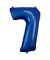 Luftballons Zahl 7 blau