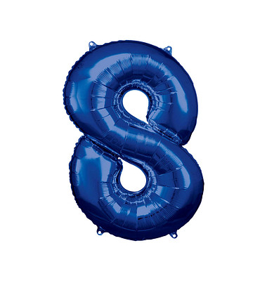 Luftballons Zahl 8 blau Luftballons Zahl 8 blau
