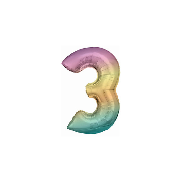 0194099036122 - Luftballons Zahl 3 regenbogen 0194099036122 amscan 0194099036122 - Luftballons Zahl 3 regenbogen 0194099036122 amscan