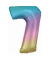 Luftballons Zahl 7 regenbogen