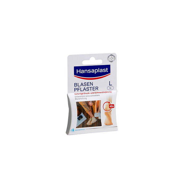 4005800117510 - Hansaplast SOS Blasenpflaster groß Für Fersen lindert den Druckschmerz sofort 1 Packung = 5 große Pflaster ( 58 x 34 cm)