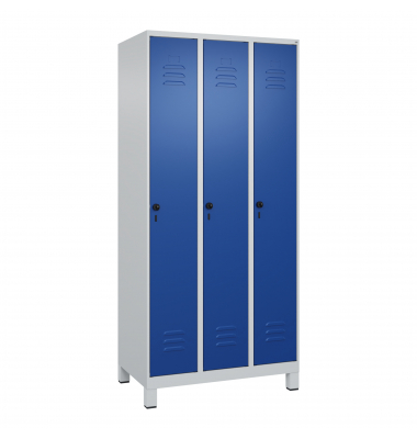 C+P Spind Classic PLUS 3Abteile 1950x900x500mm l.grl.bl