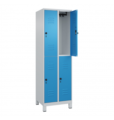 C+P Spind Classic PLUS doppelt 2Abteile 1950x600x500mm l.grl.bl