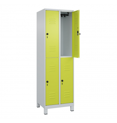 C+P Spind Classic PLUS doppelt 2Abteile 1950x600x500mm l.grc.gn