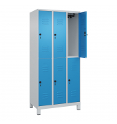 C+P Spind Classic PLUS doppelt 3Abteile 1950x900x500mm l.grl.bl