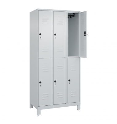 C+P Spind Classic PLUS doppelt 3Abteile 1950x900x500mm l.grl.gr