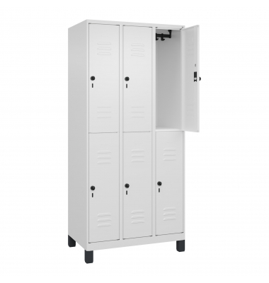 C+P Spind Classic PLUS doppelt 3Abteile 1950x900x500mm wsws